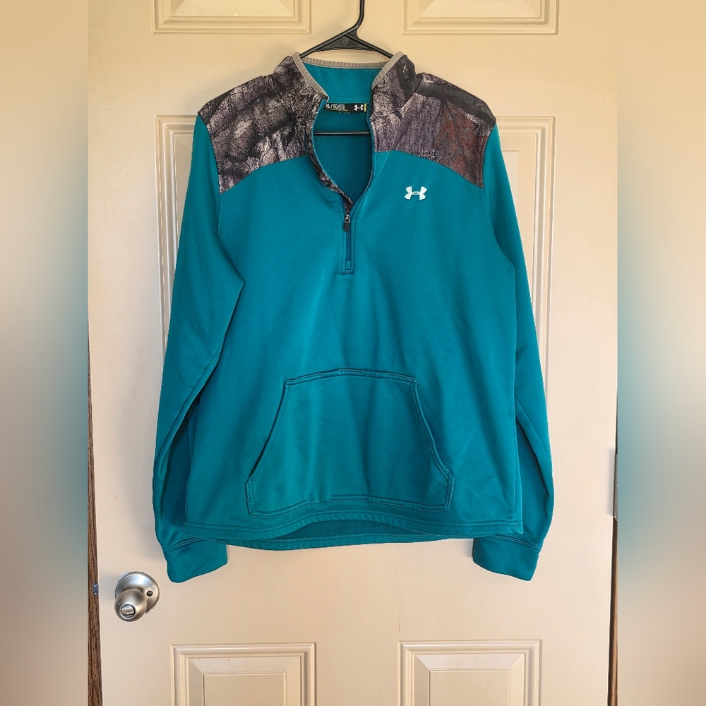 Under Armour Teal and Camouflage Women's Sweatshirt XL